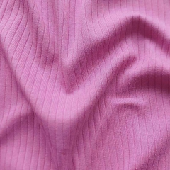Rippenjersey Stoff uni, mattes pink