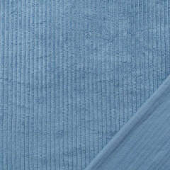 Breitcord Stoff Meterware uni, rauchblau