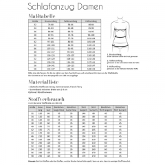 Papierschnittmuster SCHLAFANZUG Damen Fadenkfer