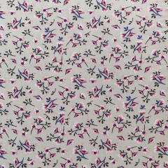 RESTSTCK 70 cm Viskosestoff Popelin Blmchen, rosa beige