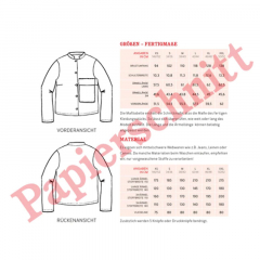 Papierschnittmuster kurze Jacke Stehkragen Damen FRAU CLEO Schnittreif