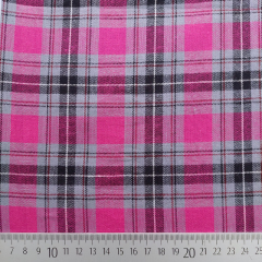 RESTSTCK 43 cm Baumwollstoff Schottenkaro Flanell-hnlich, schwarz wei pink