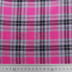 RESTSTCK 35 cm Baumwollstoff Schottenkaro Flanell-hnlich, schwarz wei pink