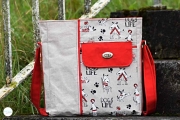 Dekostoff Hunde Dogs Life Leinen Optik, natur B-WARE