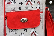 Dekostoff Hunde Dogs Life Leinen Optik, natur B-WARE