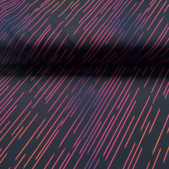 Funktionsjerseystoff Sport Jersey Striche, neonpink lila schwarz