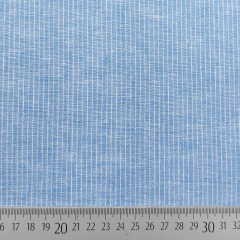 Halbleinen Leinen Baumwolle schmale Streifen, weiß hellblau