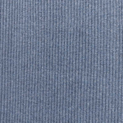 Bndchenstoff gerippt Hipster-Beanie Stoff, blau grau meliert