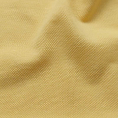 Polo Piqué Stoff Poloshirt Stoff Baumwolle uni,  Pastellgelb (soft yellow)