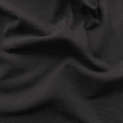 Polo Piqu Stoff Poloshirt Stoff Baumwolle uni, schwarz
