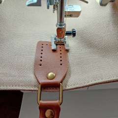 Taschenhenkel Kunstleder 63,5 cm eckig zum Annhen, Havanna braun (mittelbraun)