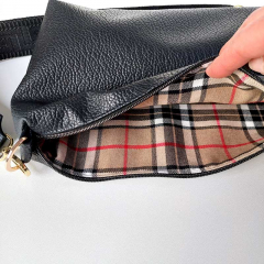 Kunstleder Lederimitat elegante Narbung Taschenherstellung, schwarz