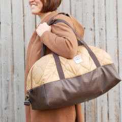 Kunstleder Lederimitat elegante Narbung Taschenherstellung, dunkelbraun