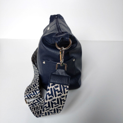 Kunstleder Lederimitat elegante Narbung Taschenherstellung, dunkelblau