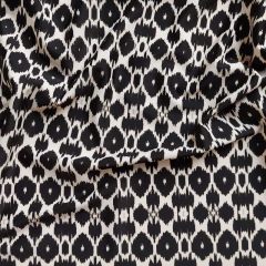 Badelycra Badeanzugstoff Funktionsjersey Ethnomuster, beige schwarz
