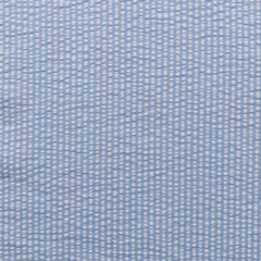 Seersucker Stoff Streifen, hellblau wei