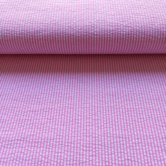 Seersucker Stoff Streifen, pink wei
