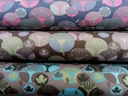 RESTSTCK 50 cm Jersey Bume und Bltter, braun