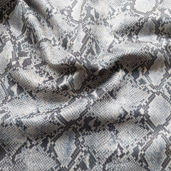 Wildlederimitat Schlangenmuster Snake Print, hellbeige grau