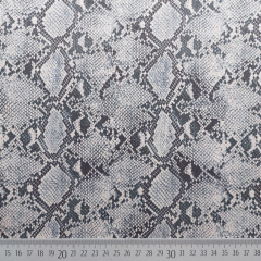 Wildlederimitat Schlangenmuster Snake Print, hellbeige grau
