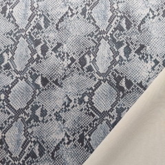 Wildlederimitat Schlangenmuster Snake Print, hellbeige grau