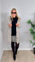 Wildlederimitat Schlangenmuster Snake Print, hellbeige grau