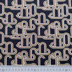 Viskose Twillstoff grafisches Muster, mit Stretch khaki braun schwarz