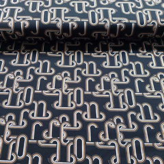 Viskose Twillstoff grafisches Muster mit Stretch, braun camel schwarz