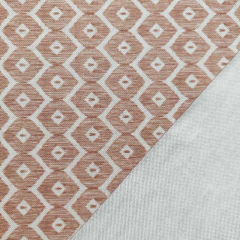 Dekostoff Leinen Optik Rauten, beige mittelbraun