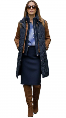 Steppstoff Jackenfutter wattiert Rauten, dunkelblau navy