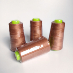 Overlockgarn 4 Rollen, hellbraun karamell (caramel) #550