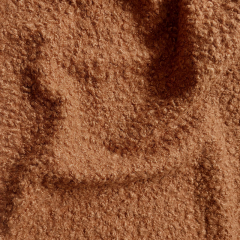 Boucle Stoff Lammfell Optik, terracotta braun