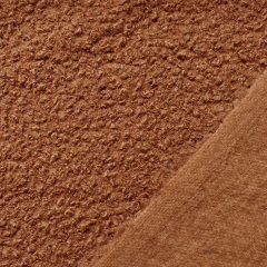 Boucle Stoff Lammfell Optik, terracotta braun