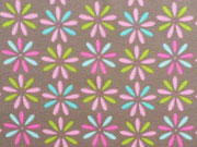 Jersey Sternblumen Stenzo, rosa/hellgrn auf taupe