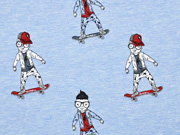 Sweatstoff French Terry Skateboarder Stenzo, hellblau meliert