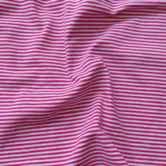 Jerseystoff Streifen 2 mm breit, pink weiß