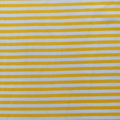 Jerseystoff Streifen 5 mm Garn gefärbt, gelb weiß