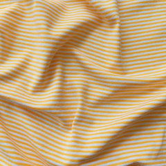 Jerseystoff Streifen 5 mm Garn gefrbt, gelb wei