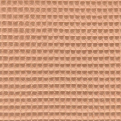Waffel Frottee Waffelpiqu Stoff uni, mattes ockergelb