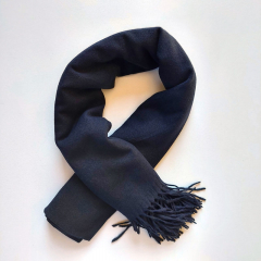 Cashmere Wollschal uni, schwarz