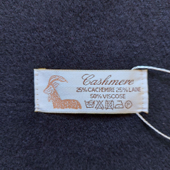 Cashmere Wollschal uni, schwarz