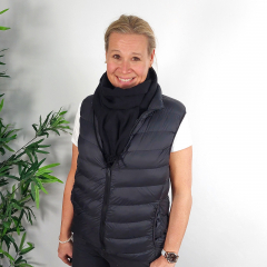 Cashmere Wollschal uni, schwarz