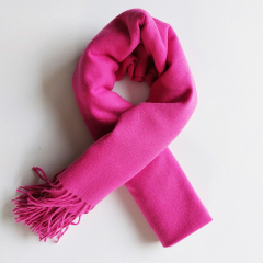 Cashmere Wollschal uni, pink