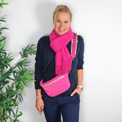 Kaschmir Wollschal Cashmere Woolblend uni, pink