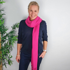 Kaschmir Wollschal Cashmere Woolblend uni, pink