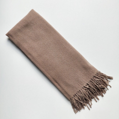 Cashmere Wollschal uni, taupe