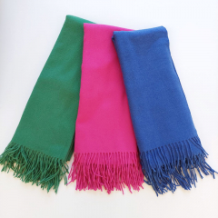 Kaschmir Wollschal Cashmere Woolblend Doubleface, matt braun nougat