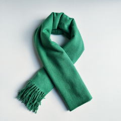 Cashmere Wollschal uni, grn