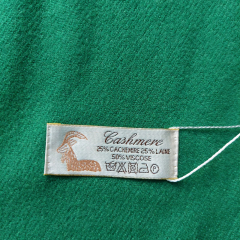 Cashmere Wollschal uni, grn
