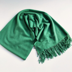 Cashmere Wollschal uni, grn